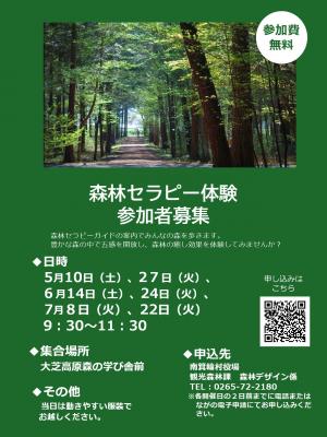 森林セラピー体験案内チラシ