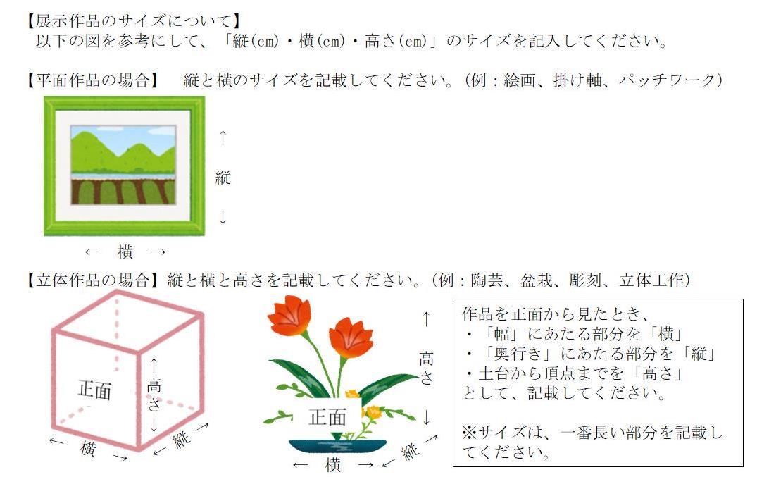 作品申込注意事項